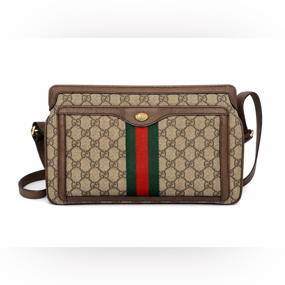 Gucci Ophidia GG Supreme Medium Web Stripe Crossbody